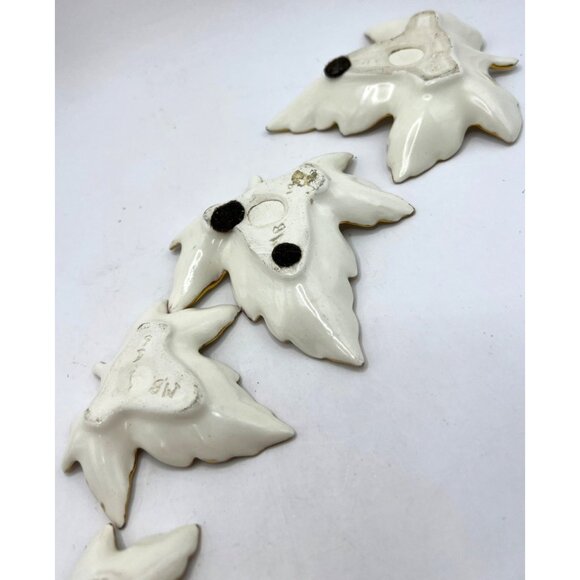 Vtg 1966 Hand Painted Graduiated Leaves Trinket Dishes - Picture 5 of 5